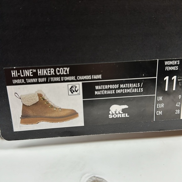 Sorel Hi-Line Hiker Cozy Waterproof Boots Women’s Size 11 US Tawney Buff Umber - Picture 7 of 7